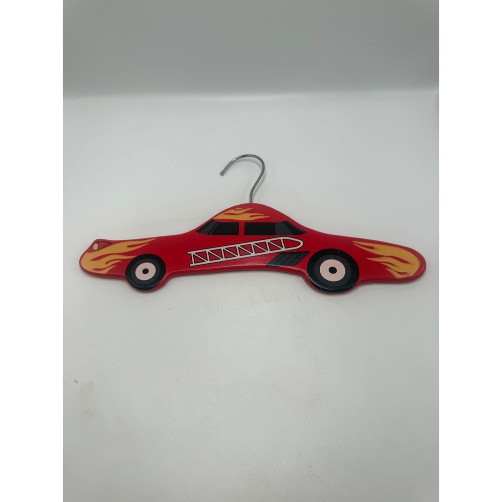 Kidorable Fire Truck Red Wooden Childrens Clothes Hangers Set of 5 Nursery Decor